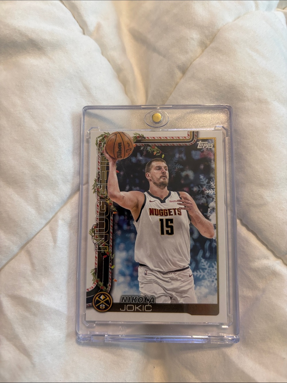 Topps Nikola Jokic Nuggets Card - White and Blue